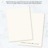 Monogram Cream Background for Vellum Overlay Einladung