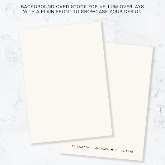 Monogram Cream Background for Vellum Overlay Einladung