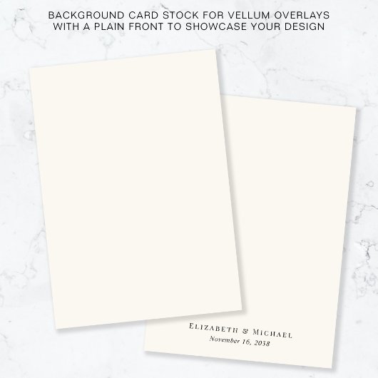 Monogram Cream Background for Vellum Overlay Einladung