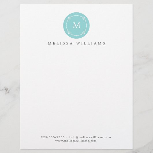Monogram Creative Beruflich Modern Letterhead Briefbogen (Vorderseite)