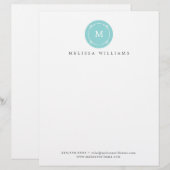 Monogram Creative Beruflich Modern Letterhead Briefbogen (Vorne/Hinten)