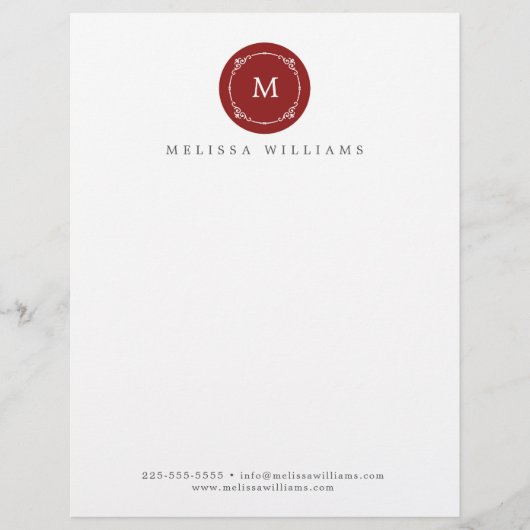 Monogram Creative Professional Moderner Briefkopf (Vorderseite)