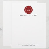 Monogram Creative Professional Moderner Briefkopf (Vorne/Hinten)