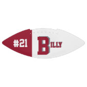 Monogram Crimson Red & White Football (Panel)