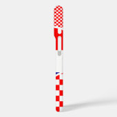 Monogram Croatia Flag Herz Schachbretts Case-Mate iPhone Hülle (Rückseite / Links)