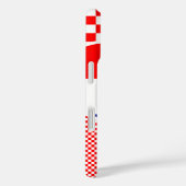 Monogram Croatia Flag Herz Schachbretts Case-Mate iPhone Hülle (Rückseite / Rechts)