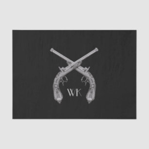 Monogram Crossed Pistolen Black Seidenpapier