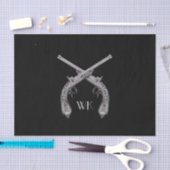Monogram Crossed Pistolen Black Seidenpapier (Handwerk)