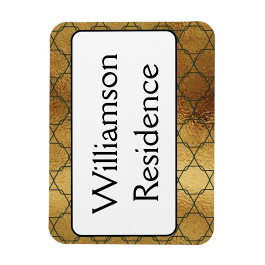 Monogram Cruise Cabin Door FInder Marker Gold Magnet (Vertikal)