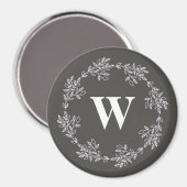 Monogram Cruise Ship Cabin Door Marker Gray Magnet (Vorderseite/Rückseite)