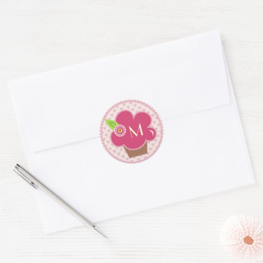 MONOGRAM CUPPYCAKE SÜSSE STICKER (Umschlag)