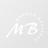 Monogram-Curved Typografie Fensteraufkleber (Blatt)