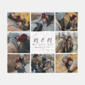 Monogram Custom 8 Foto Collage Mutter Familiengesc Fleecedecke (Vorderseite (Horizontal))