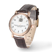  Monogram  Custom Couple Names – Elegant gift Armbanduhr (Winkel)