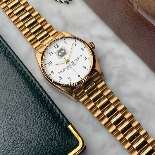 Monogram Custom Couple Names – Elegant gift Armbanduhr