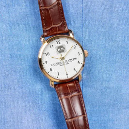  Monogram  Custom Couple Names – Elegant gift Armbanduhr