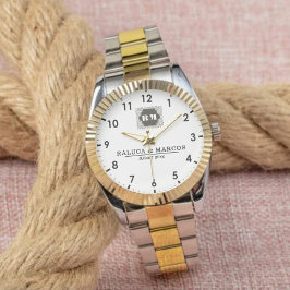  Monogram  Custom Couple Names – Elegant gift Armbanduhr