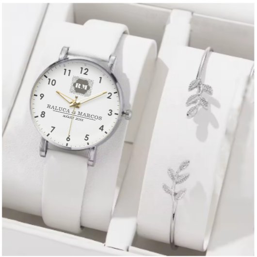 Monogram Custom Couple Names – Elegant gift Armbanduhr