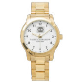 Monogram Custom Couple Names – Elegant gift Armbanduhr (Vorderseite)