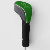 Monogram custom deep rich Smaraggrün modern Golf Headcover (angewinkelt)