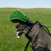 Monogram custom deep rich Smaraggrün modern Golf Headcover (In SItu)