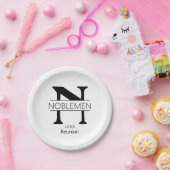 Monogram Custom Family Wiedersehen Plate Pappteller (Party)