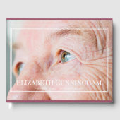 Monogram Custom Foto Double White Frame Memorandum Gästebuch (Vorderseite)