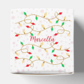 Monogram Custom Gingerbrett Red Geschenkschachtel (Oben)