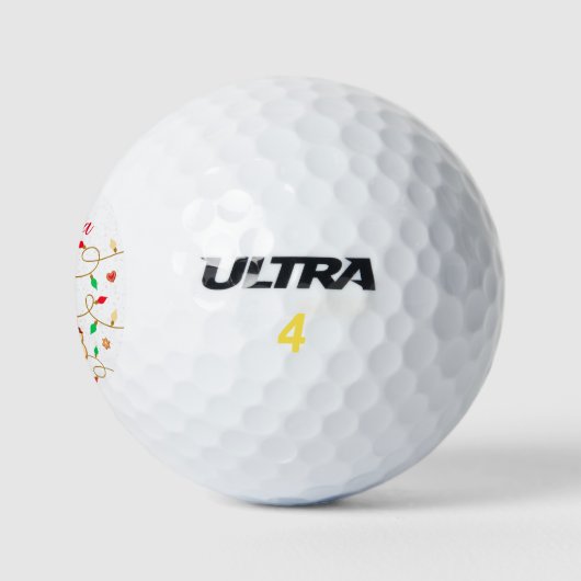 Monogram Custom Gingerbrett Red Golfball (Logo)
