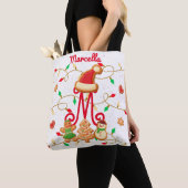 Monogram Custom Gingerbrett Red Tasche (Von Nahem)