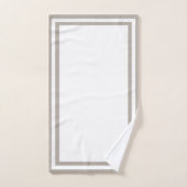 Monogram Custom Initials - Hotel Border Towel Set (Handtuch)