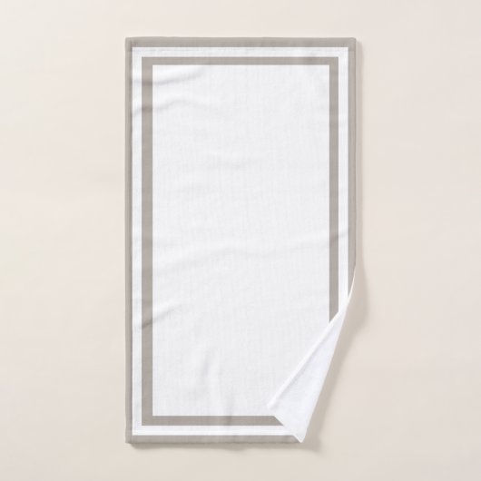 Monogram Custom Initials - Hotel Border Towel Set (Handtuch)