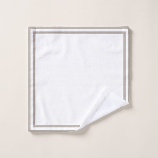 Monogram Custom Initials - Hotel Border Towel Set (Waschlappen)