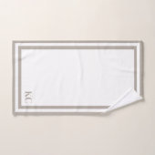 Monogram Custom Initials - Hotel Border Towel Set (Handtuch)