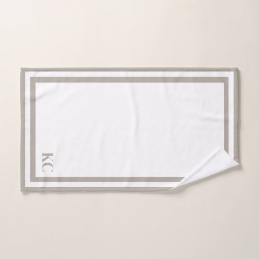 Monogram Custom Initials - Hotel Border Towel Set (Handtuch)