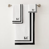 Monogram Custom Initials - Hotel Border Towel Set (Insitu)