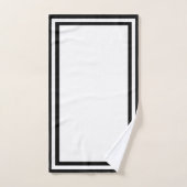 Monogram Custom Initials - Hotel Border Towel Set (Handtuch)