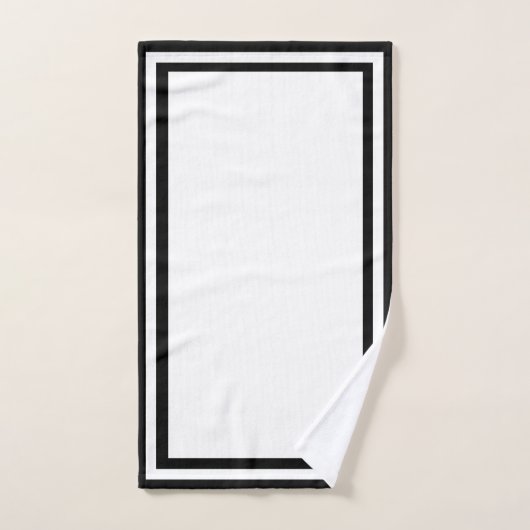 Monogram Custom Initials - Hotel Border Towel Set (Handtuch)