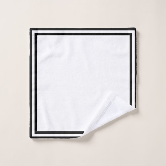 Monogram Custom Initials - Hotel Border Towel Set (Waschlappen)