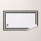 Monogram Custom Initials - Hotel Border Towel Set (Handtuch)