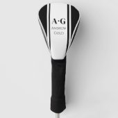 Monogram Custom Initials Pickleball Paddle - Blau Golf Headcover (Vorderseite)