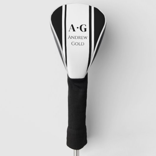 Monogram Custom Initials Pickleball Paddle - Blau Golf Headcover (Vorderseite)