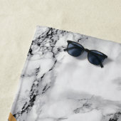 Monogram Custom Letter Marble Beach Handtuch (Beispiel)