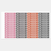 Monogram Custom Personalisiert Name Girl Glitzer Etiketten (Blatt)