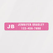 Monogram Custom Personalisiert Name Girl Glitzer Etiketten (Design 1)