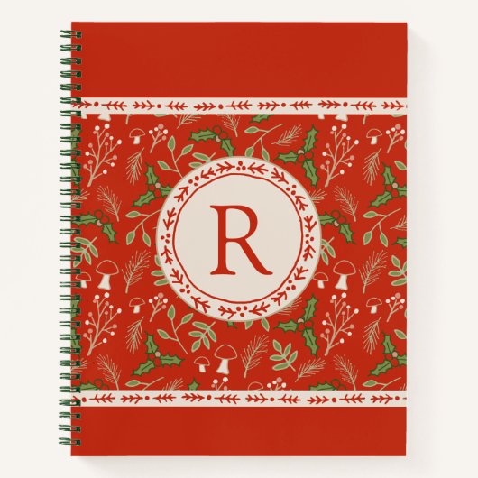 Monogram Custom Spiral Notebook Notizblock (Vorderseite)
