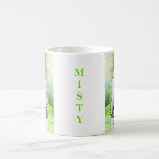 Monogram Custom Watercolor Style Pferd Kaffeetasse (Mittel)