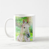 Monogram Custom Watercolor Style Pferd Kaffeetasse (Links)