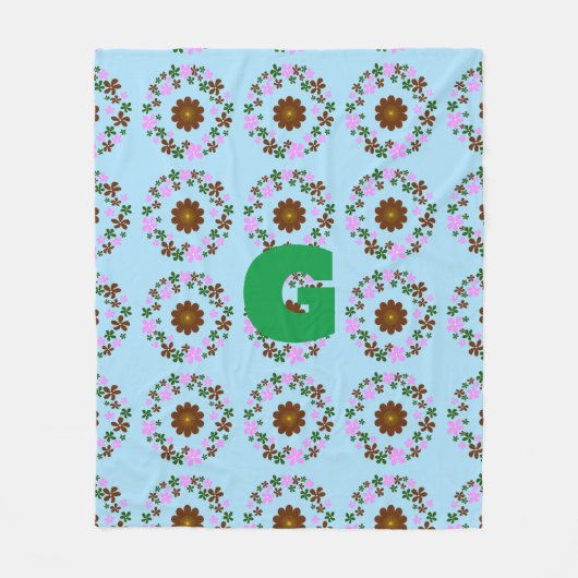 Monogram Customize Wedding Wohngestaltung Fleecedecke (Vorderseite)