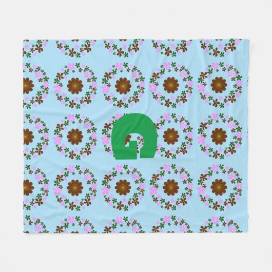 Monogram Customize Wedding Wohngestaltung Fleecedecke (Vorderseite (Horizontal))